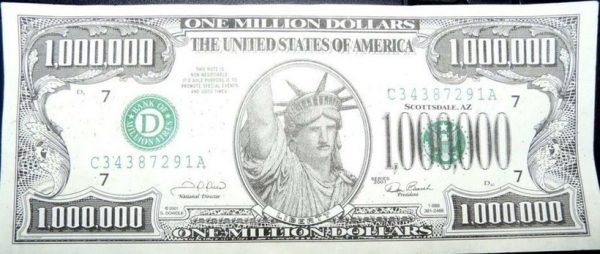 Купюру в $1 000 000 продает житель Актау