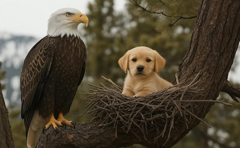 Vulturul răpește un cățeluș din curte – Ce descoperă vecinii te va uimi